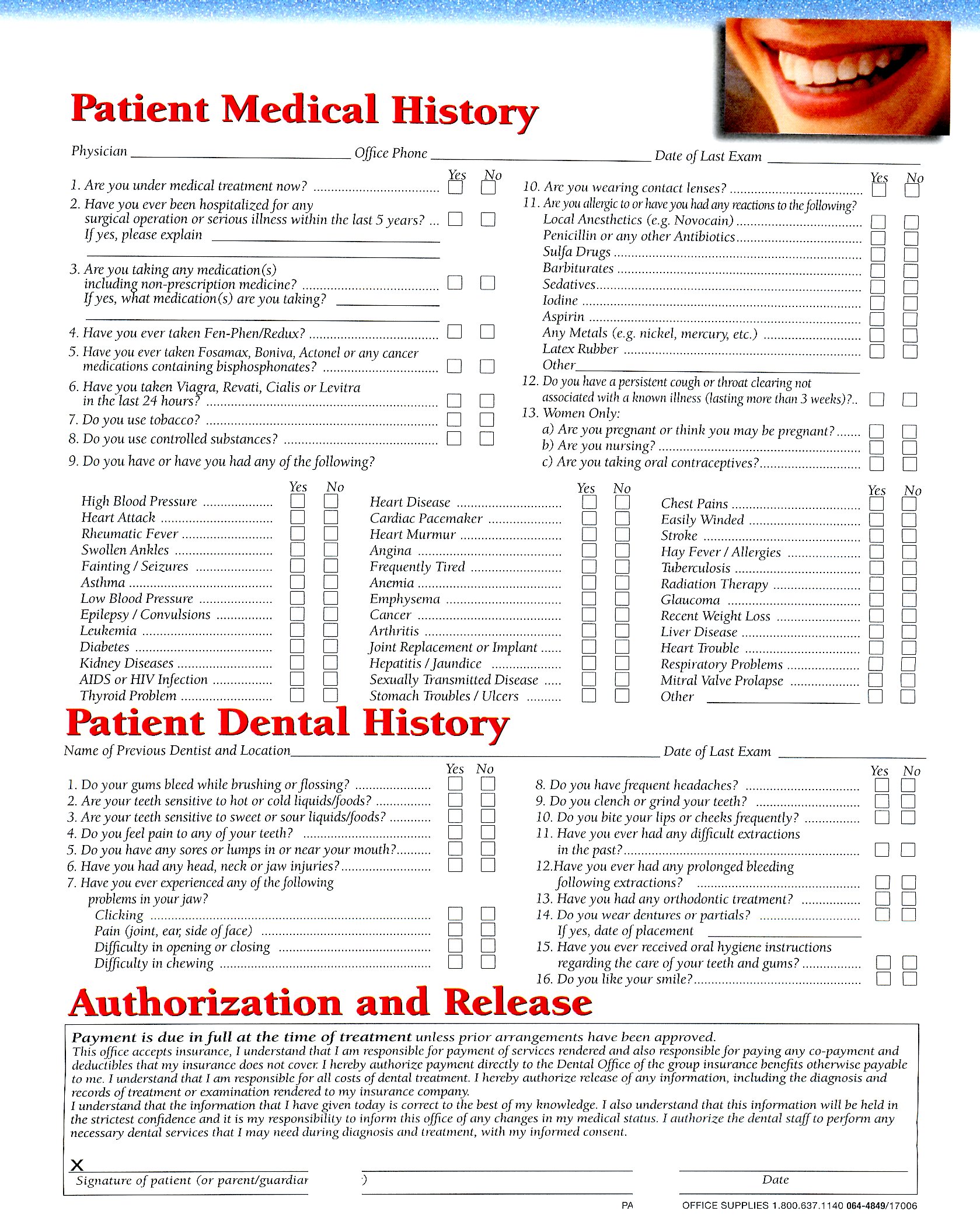 New Patient Form 2